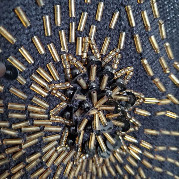 Regency Collection Womens Size S Sweater Tunic Beads Sequins Fireworks Vintage - Picture 10 of 10